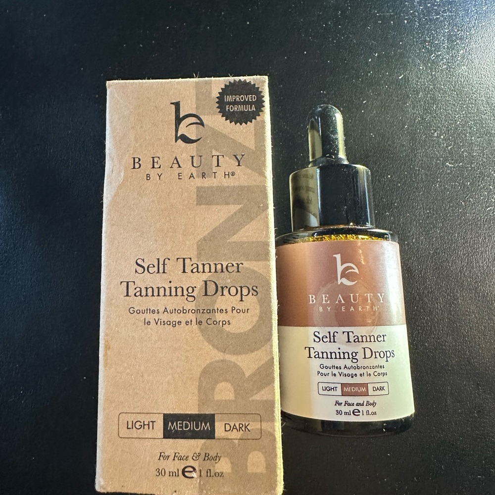 Beauty by Earth Self Tanner Tanning Drops medium new 1.oz